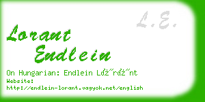 lorant endlein business card